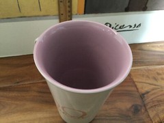 18 Oz. Let’s Do brunch lavander Coffee Mug Cup Boston Warehouse 6» tall mint