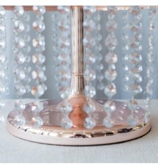 Rose Gold Crystal Cake Stand Cake Holder Cupcake Stand Dessert Tower Wedding…