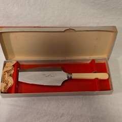 Regency Stainless Steel Cake Server Silver Ivory Glossy Finish