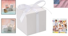 Versatile 60PCS White Gift Boxes 3x3x3 Inches – Perfect for Any Celebration