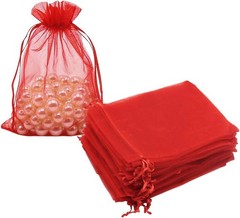 100× Golden Drawstring Organza Pouches Wedding Jewelry Candy Gift Bags 4″x6″ US