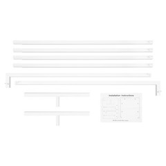 Square Freestanding Wedding Arch Backdrop Metal Frame 2 × 2 m White