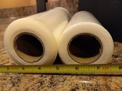 2 Spools Darice Tulle Size: 9″ x 50 Yards Size: 6″ x 30+ Yards 100% Nylon Ivory