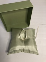 Bridal Wedding Ceremony Ring Barrier Pillow Cushion Mint Green Satin