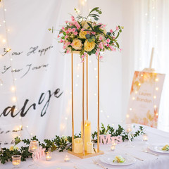 Elegant 31.5″ Tall Metal Flower Centerpiece for Weddings & Events