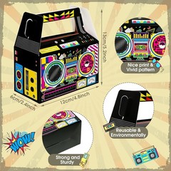 24 Pcs 80s Party Favors Boxes 90s Novelty Boom Box Party Decoration Gift Trea…