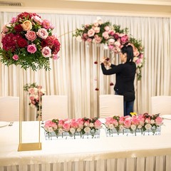 4 Pack Clear Acrylic Flower Vase Centerpiece for Dining 4Pcs,