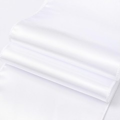 ZSJFMF Pack of 50 Satin White Chair Sashes Bows 7 X 108 Inch Universal