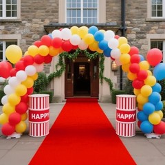 Extra Thick 3x10Ft Carpet Runner for Party, Non-Slip TPR Backing 3×10 Ft Red