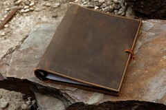leather 2 inch 3 ring presentation binder portfolio organizer document folder