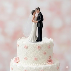 Romantic Bride Groom Wedding Cake Topper Figurine Elegant Keepsake Decoration