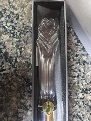 Waterford Crystal & Stainless Steel Serrated Knife, Wedding Cake Knife Excellent