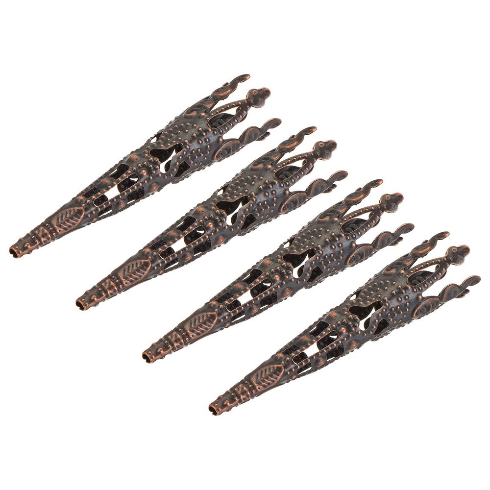 Corsage Decorative Holder, Alloy Lapel Pin Brooch Vase 42mm Bronze Tone 4pcs