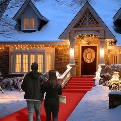 Red Carpet Runner for Party,140GSM 2.6FTx15FT Carpet Party Decorations Runway