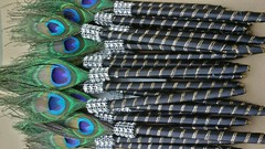 12Peacock Feather Pen FAVOR for Wedding,Sweet 16,Bridal Shower,Quinceañera,Party
