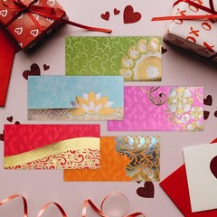 Shagun Gift Envelope Pack of 10 Assorted Color Designs Money Holder Fancy Pac…