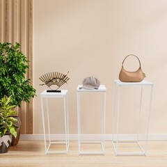 Metal Plant Pot Stand Indoor Outdoor Flower Planter Display Holder Rack Set of 3
