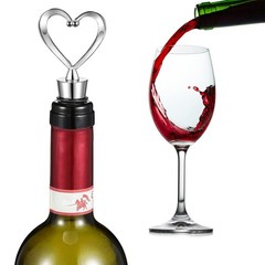Ferraycle 30 Pcs Heart Wine Stoppers Wedding Bridal Shower Favor for Silver