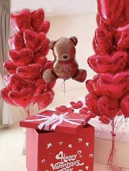 10Pcs 18” Red Heart Mylar Foil Balloons Birthday Party Romantic Decor