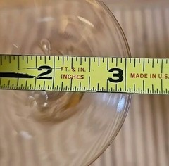 Tall Martini Glass Shaped Vase Centerpieces 10” Clear Twisted Stem W/ Amber Top