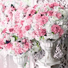 Tigeen 100 Pcs Hydrangea Artificial Flowers Bulk 7.48 Inch Artificial Hydrang…