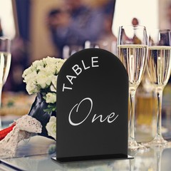 30pcs Black Arch Sign with Stand, 5″x7″ Table Number Holders(Numbers 1-30)