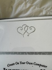 Gartner studios 50 Count Platinum Hearts Wedding Invitation Kit~ Sealed Package