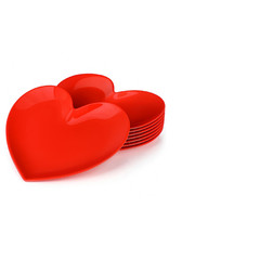 Nuogo 8 Pcs 11 Valentines Plates Heart Shaped Melamine Plates Large Unbreakable