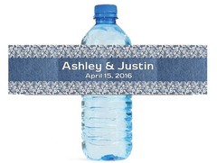 Denim and Lace Wedding anniversary Engagement Birthday Water Labels