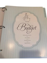 Workman Publishing Wedding Planner Organizer Blue Beige 3 Ring Binder w/Pockets