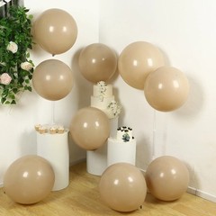 10 TAUPE 18″ Biodegradable Latex Matte Pastel Balloons Party Wedding Decorations