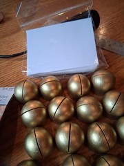 24 Pcs Gold Place Card Holders Wooden , With Cards Wedding, Party, Meeting
