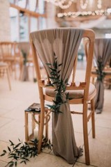 CHEESECLOTH CHAIR COVER DRAPES WEDDING EVENT VENUE DÉCOR VERTICAL DRAPES