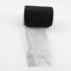 Lot of 5 Rolls Black Tulle Partially Used Craft Material
