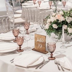 Chunful 20 Pcs Wedding Wooden Table Numbers with 10 x 15 cm, Classic Style