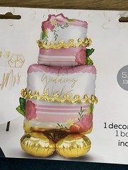 AirLoonz Wedding Cake Balloon 52 Inches Decorative