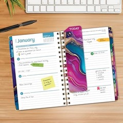 HARDCOVER 2026 Planner, 5.5″x8″: 14 Months 5.5″ x 8″ Pink Purple Marble