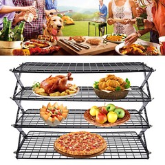 4-Tier Baking Cookie Cake Display Rack Cooling Shelf Gourmet Food Storage Holder