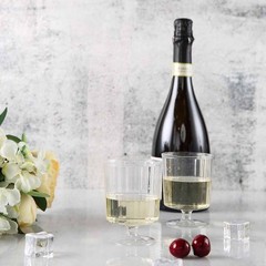 8 oz Disposable CLEAR PLASTIC Wine GLASS Party Dinner Wedding TABLEWARE SALE