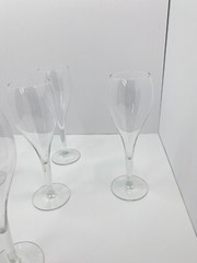1970’s Champagne Stem Flute Toasting Glasses Vintage Set of 5 light in weight