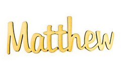 Personalised Custom MDF Wood Text Name Plaque Sign for Kid Baby Birthday Party