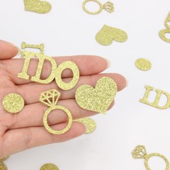 Blopee Gold Wedding Confetti, I DO Engagement Confetti for Medium,