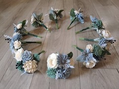 Budget Friendly Purple Wedding Centerpieces for Jars Sola Wood Flower Bouquets