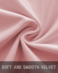 SMILETIME Pink 120in Long Velvet Curtains with Rod Pocket Thermal Insulated S…
