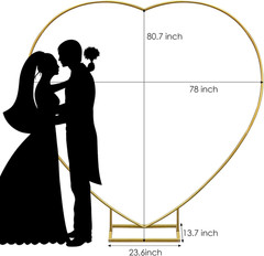 Metal Balloon Arch Kit, Love Balloon Column Arch Frame, Wedding Heart Arch Stand