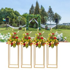 4Pcs Metal Flower Stand Party Wedding Centerpiece Column Holder Rack Decor