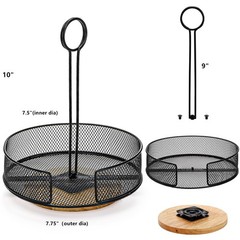 Yesland 2 Pack Metal Rotating Condiment Caddy Number Card Holder 7.75 Inch