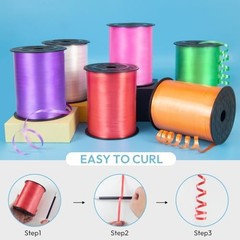 500 Yards Curling Ribbon for Gift Wrapping, 3/16″ Balloon String for Solid Pink