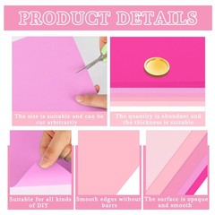 Whaline 50 Sheet 8.5 x 11 Inch Pink Card Stock Paper 5 x 11 Inch,