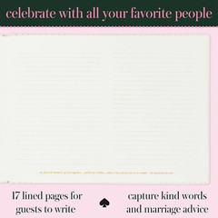 Kate Spade New York Wedding Guest Book, Bridal Journal W/ 17 Lined Pages + 1 Pen